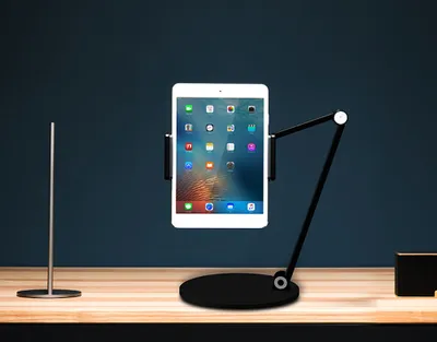 Immagine prodotto di Woward supporto per tablet supporto per telefono cellulare alluminio nero regolabile a 360° rotazione da 4,7" a 12,9"