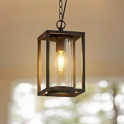 Produktbild von Lucande Außenhängeleuchte Ferda, 25 cm, anthrazit, IP44