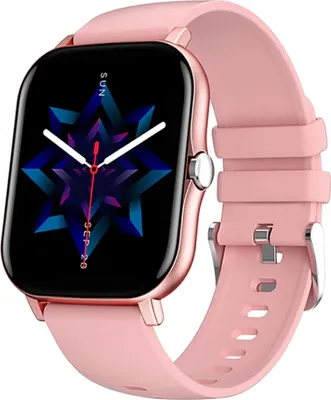 Produktbild von TPFNet Smartwatch mit Silikon Armband - individuelles Display - Smart Watch Armbanduhr - Modell SW4 - Rosa