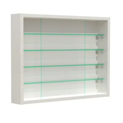 Produktbild von VDD Vitrine stehend Hängevitrine - Glasböden 50 cm breit x 4,5 tief - Schiebetüren