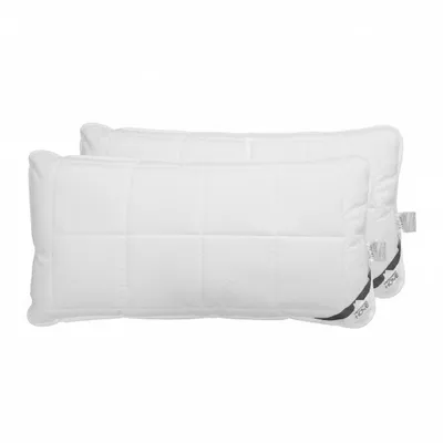 Produktbild von VERTICAL Home Kopfkissen 40x80 cm - 2er Set - Silikonisierte Hohlfaser Füllung - Allergiker geeignet  - waschbar bei 60°C - Weiß