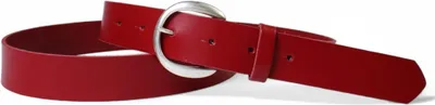 Produktbild von Ledergürtel Damen Echtleder 3 cm, halbrunde Schnalle silber, Gürtel FRONHOFER