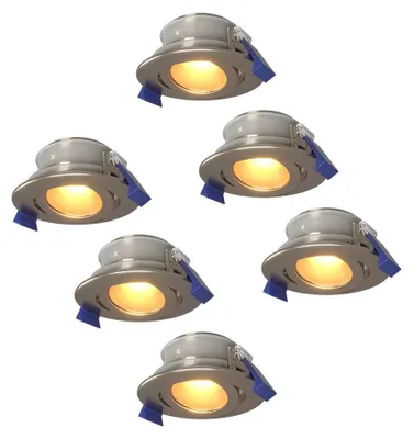 Image de HOFTRONIC - Spots LED encastrables Lima 4W 345 lm 2700K IP65 dimmables GU10 acier inoxydable