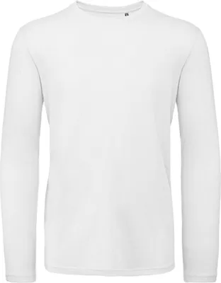 Obrázok produktu pre B&C TM070 | Pánske tričko Inspire s dlhým rukávom / Oekotex-100 - Farba: biela - Veľkosť: XL
