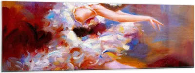 Produktbild von Bilder auf glas - Balletttänzer tanzen - 160x50cm - Glasbilder - Wandbilder - Kunstdruck - zum Aufhängen bereit - Wanddekoration aus Glas - Glas Bilder - Wandbild auf Glas - Einteilig - GAB160x50-3463