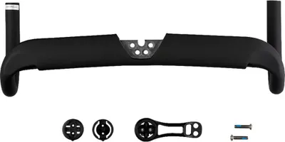 Image de Potence et guidon Combo Aero HB, 40 cm, couleur noire mate "stealth" - en carbone aérodynamique...