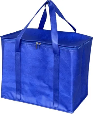 Produktbild von Isolierte Thermo-Tragetasche, 35 l, Kühltasche mit großem Fassungsvermögen, Reißverschlussöffnung, breiter Riemen, Lebensmittelaufbewahrungstasche für Strand, Angeln, Wandern