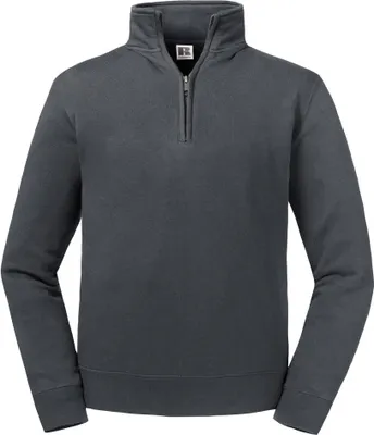Immagine prodotto di Russell - Felpa con zip corta "Authentic" da uomo BC4655 (XL) (Grigio)