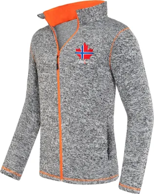 Produktbild von Nebulus Fleecejacke CHIOS Herren, warme Fleece Jacke, mit langem Full-Zip Reißverschluss, P5176 - Herren, grau-orange, S