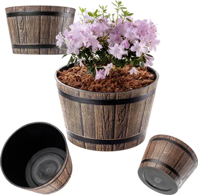 Immagine prodotto di KADAX Blumentopf "Madera", 30 cm, mokkabraun