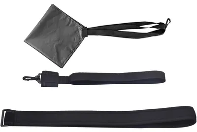 Produktbild von Schwimmwiderstandsband für Kinder und Erwachsene, 30 cm, schwarz, mit Zugwiderstand, geeignet für Schwimmtraining.