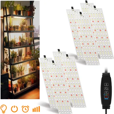 Zdjęcie produktu dla 8x 30cm Panelowa Lampa Roślinna 540 Led Full Spectrum Grow Light 20W Światło słoneczne Roślina Lampa Roślinna Szklarnia Uprawa Roślin Kwitnących Warzyw