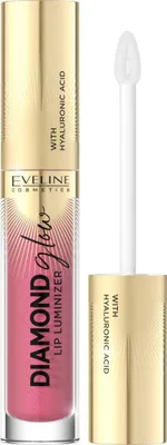 Zdjęcie produktu dla Eveline Cosmetics Diamond Glow Lip Luminizer – błyszczyk, błyszczące wykończenie, pielęgnacja, Odcień 09 peach dream