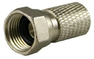Produktbild von PremiumX 100x F-Stecker 7,5 mm SAT F-Aufdrehstecker Silber mit Dichtring F-Connector F Type Coax Stecker