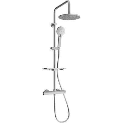 Obrázek produktu pro Mexen KT40 odkrytý sprchový set s dešťovou sprchovou hlavicí a termostatickou sprchovou baterií, Grafitově černá - 771504093-66