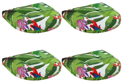 Imagen del producto de Cojines de Asiento de 4 Piezas 4 uds. 100% Poliéster Multicolor