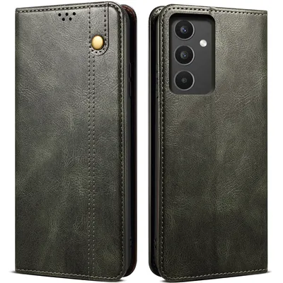 Obrázek produktu pro Pouzdro pro Samsung Galaxy A34, kožené flip pouzdro peněženka s funkcí stojánku zelené