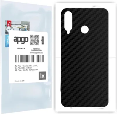 Produktbild von apgo Rückseite Schutzfolie für Huawei P30 lite -  Hinten Schutzfolie Carbon, Rückseite Folie schützt vor Kratzern und Fingerabdrücken