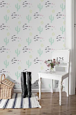 Produktbild von Coloray Fototapete 152x104 cm Latextapete Magicstick - Kakteenpflanzen-Bit der Geometrie