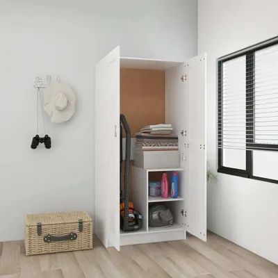 Produktbild von vidaXL Szafa biała 82,5x51,5x180 cm Materiał drewnopochodny