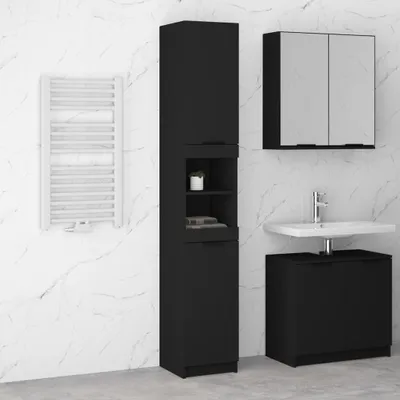 Produktbild von Maison Exclusive Koupelnová skříňka černá 32 x 34 x 188,5 cm kompozitní dřevo