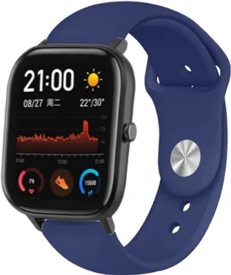 Produktbild von Strap-it Xiaomi Amazfit GTS Sportarmband (Dunkelblau)