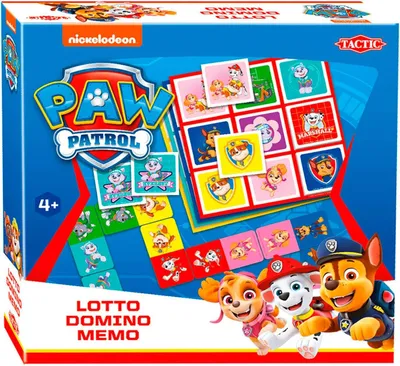 Produktbild von Tactic PAW Patrol 3-in-1 : Memo, Lotto, Domino, Kartenspiel, Matching, 4 Jahr(e)