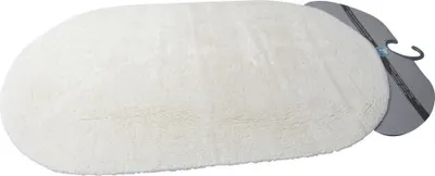 Produktbild von Batex Badematte Badteppich Badvorleger Duschvorleger Badezimmerteppich 55x85cm Duo Baumwolle natur oval