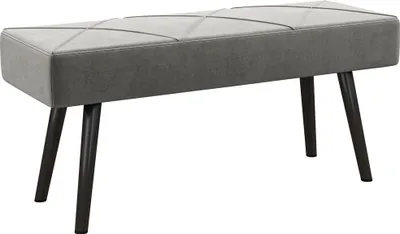 Produktbild von HOMCOM Polsterbank Sitzbank Bettbank, Flurbank mit X-Muster, in Samtoptik, bis 120 kg Belastbar, für Schlafzimmer, 100 x 36 x 45 cm, Grau