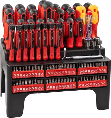 Kestek Schraubendreher und Bit Set 101-teilig Schlitz Kreuzschlitz 4066986405198 407929 40519KT 40519