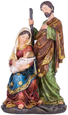 Produktbild von Weihnachtsdekoration MagicHome, Heilige Familie, Polyresin, 25 cm