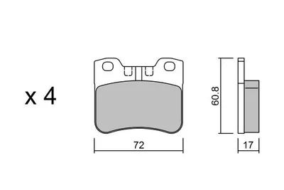 Produktbild von AISIN Bremsbeläge Satz Vorne Bremsklötze passend für PEUGEOT 106 II Schrägheck (1A, 1C) BPPE-1016