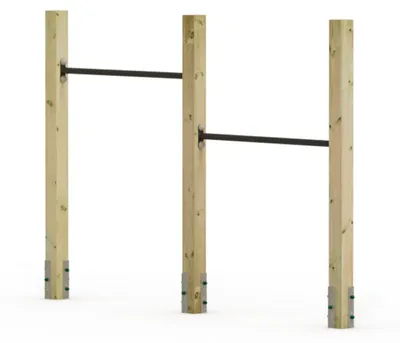 Produktbild von Doppel-Turnreck mit Reckstangen Wickey FIT Tumble 302, für den Garten, anthrazit