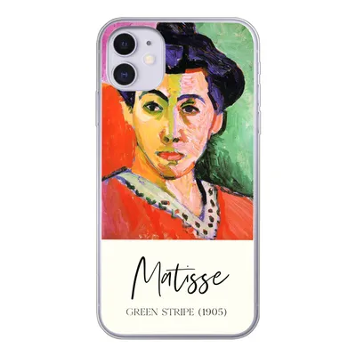 Produktbild von MuchoWow® Handyhülle Schutzhülle Hülle für iPhone 11 Matisse - Grüner Streifen (1905) - Alte Meister Silikon Softcase Handy Hülle - Handytasche
