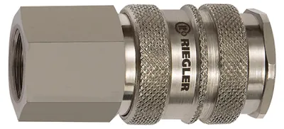 Produktbild von Riegler Schnellverschlusskupplung NW 10, Stahl / Messing vern., G 1/2 IG