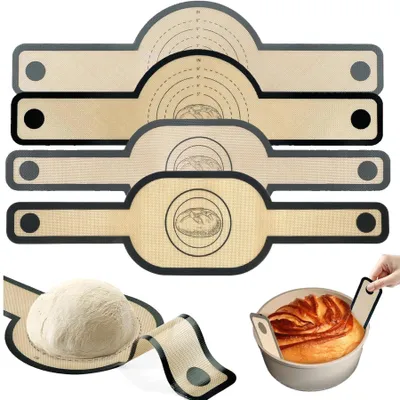 4er Set Silikon-Backmatten für Dutch Oven, antihaftbeschichtet, 260 °C