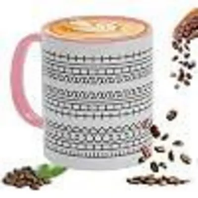 Productafbeelding van Koffiekop 350 ml, keramiek, met verborgen boodschap, roze