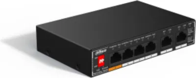 Produktbild von Dahua Technology PoE SG1006P, Unmanaged, Gigabit Ethernet (10/100/1000), Power over Ethernet (PoE), Wandmontage