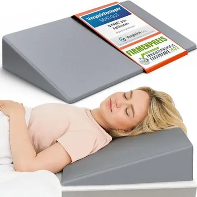 Produktbild von DYNMC you Keilkissen Bett 90 x 45cm - Test  -   - Reflux Matratzenkeil - Kissen bei Beschwerden im Nacken und Rücken - Erhöhung beim Schnarchen