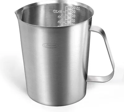 Zdjęcie produktu dla Miarka ze stali nierdzewnej o pojemności 1500 ml z 3 podziałkami
