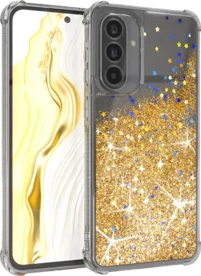 Produktbild von EAZY CASE - Glitzer Hülle kompatibel mit Samsung Galaxy A56 Glitzer Schutzhülle, Soft Case, Backcover Transparent mit Motiv