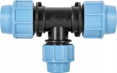 Obrázok produktu pre Objímka PN16 T-kus 90° redukcia pre PE rúry Ø25x20x25mm