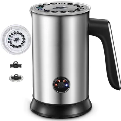 Elektrischer Milchaufschäumer, Edelstahl, 4-in-1, 240 ml, 500 W