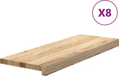 Obrázek produktu pro vidaXL Schodišťové stupně 8 ks. Neošetřené dubové masivní dřevo 70x25x2 cm