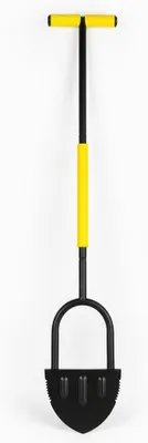 Image de Ikodm - 1 coupe-bordures manuel de 105 cm avec poignée en T, lame en acier dentelée, outil de jardinage pour les bordures de pelouse, gants inclus
