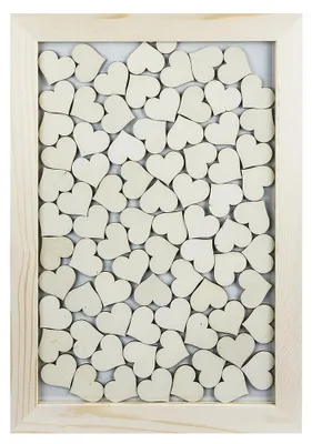Imagen del producto de Marco de madera con forma de corazón para personalizar, 30 x 42 cm