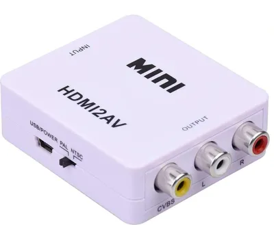 Obrázek produktu pro Převodník HDMI na RCA, 1080p HDMI na AV 3RCA CVBs Kompozitní video audio převodník podporuje PAL/NTSC pro Amazon Fire TV Stick, Roku, Chromecast, Apple TV, PC, notebook, Xbox, HDTV, DVD