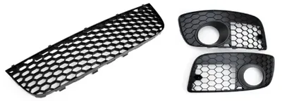 Stoßstange Gitter Waben Schwarz MITTE LINKS RECHTS für VW Golf 5 V GTI 2003-2009 – Produktansicht