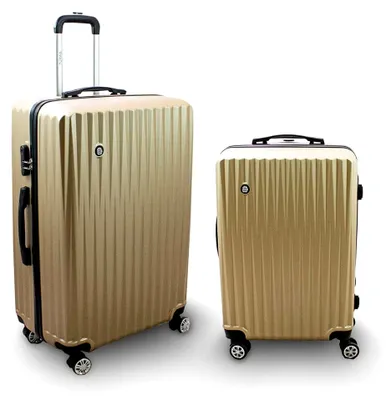 Produktbild von Reisekofferset Barut L + XL, 2-teilig, Hartschalenkoffer, ABS, Teleskopgriff, Modell General (Champagner)