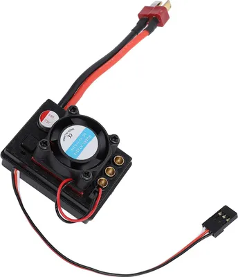 Zdjęcie produktu dla bezszczotkowy ESC 35A RC do zdalnie sterowanych modeli samochodów Modyfikacja akcesoriów Bezszczotkowy ESC z wentylatorem do samochodów RC WLtoys 124008 124016